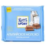 Шоколад, Ritter Sport (Риттер Спорт) 100 г Альпийское молоко молочный