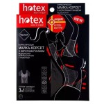 Майка-корсет корректирующая, Hotex (Хотекс) с коротким рукавом черная