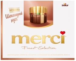 Конфеты, Merci (Мерси) 210 г ассорти шоколадный мусс