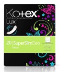 Прокладки женские ежедневные, Kotex (Котекс) 20 шт суперслим део люкс