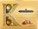 Конфеты, А.Коркунов 110 г Ассорти из молочного шоколада коробка