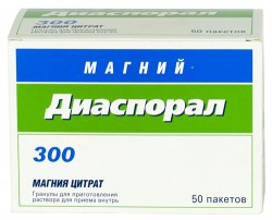 Магний-Диаспорал 300, гранулы для приготовления раствора для приема внутрь 295.7 мг / 5 г 50 шт стик-пакеты